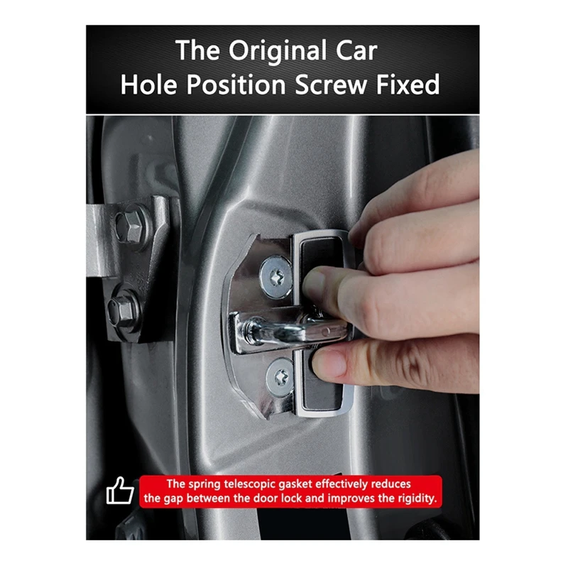 2Set Car Door Lock Stabilizer Buckle For Honda Civic Accord CRV Odyssey HRV TRD Protector Latches Stopper Covers |