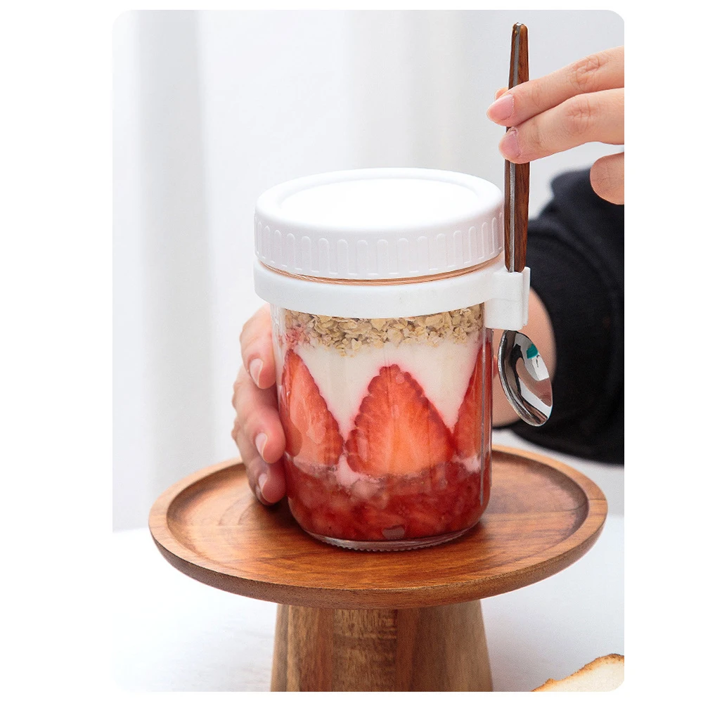 Банки для еды на ночь молока фруктов салата контейнер хранения продуктов