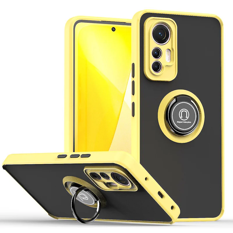 

Matte Ring Holder Case For Rdemi Note 10 11 Pro Max Cover Note 8 8T 9 9T Poco X3 NFC M4 X4 F4 GT for Xiaomi 11 Lite Phone case