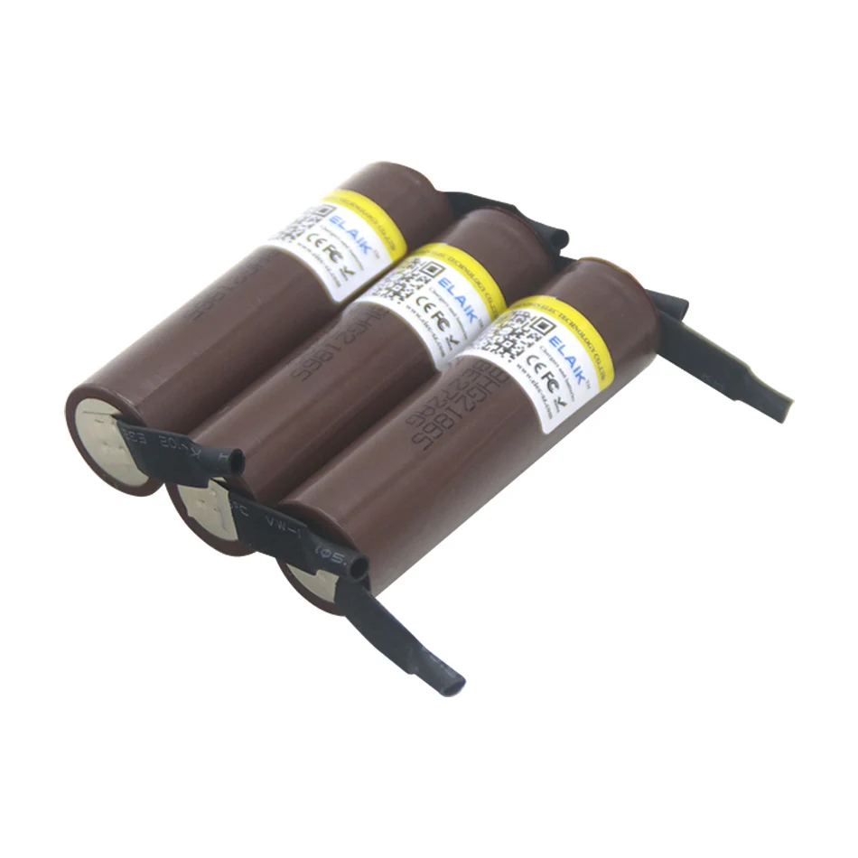 

100PCS ELAIK neue HG2 18650 3000mAh batterie 18650HG 2 3,6 V entladung 20A, gewidmet Für hg2 batterien + DIY Nickel