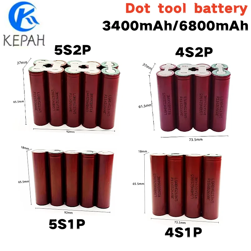 Аккумуляторная отвертка 18650 HG2 30 А электрическая дрель литий-ионная батарея 3s2p 4s2p