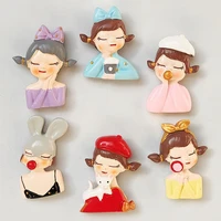lovely cartoon girls magnetic stickers for message board cute gifts for children beatiful home decor stylish fridge magnets