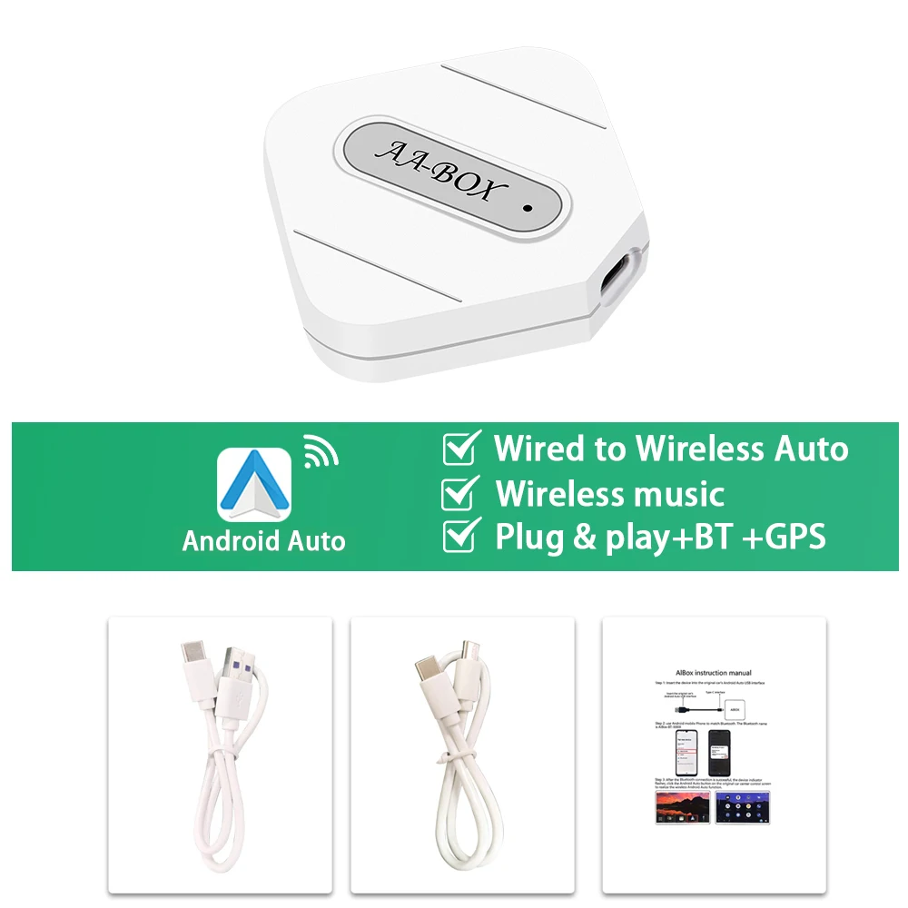 

Podofo Wireless Carplay Box Android Auto Box USB AI Box AI Voice GPS Bluetooth адаптер WIFI Carplay Dongle для VW/Audi/Toyota