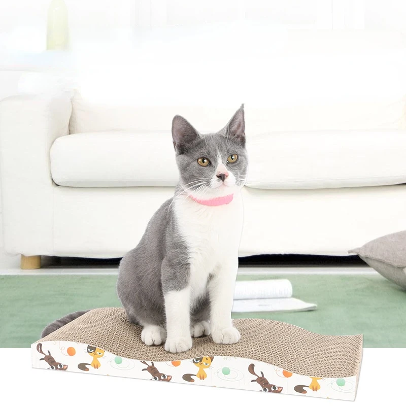 

Cat Scratching Board Cat Toy Wavy Cardboard Corrugated Cat Claw Grinder Safe Environmentally Friendly Release Cat Nature