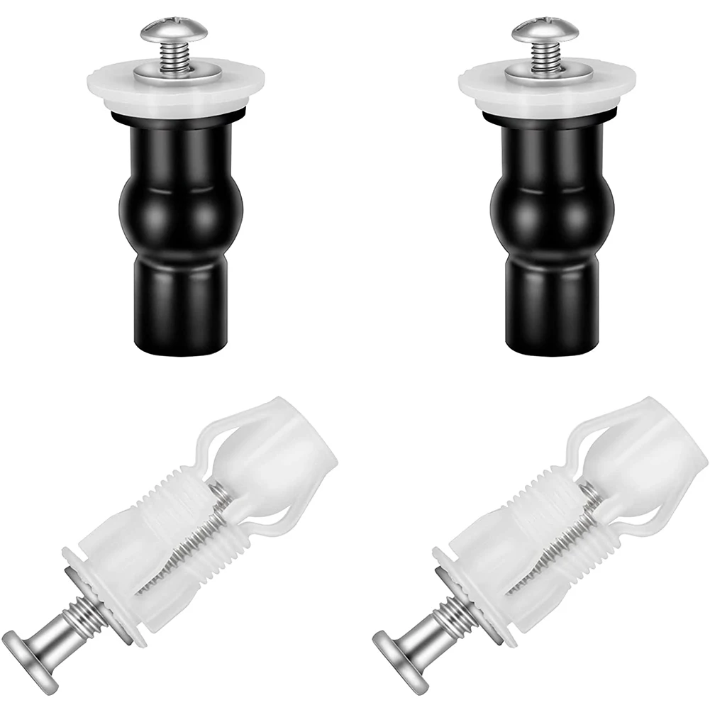 

4pcs Top Fix Toilet Seat Screws Nut Fixings Set Cover Lid Pan Fixing Blind Hole Fitting Kits Fit Toilet Seats Hinges Hardware