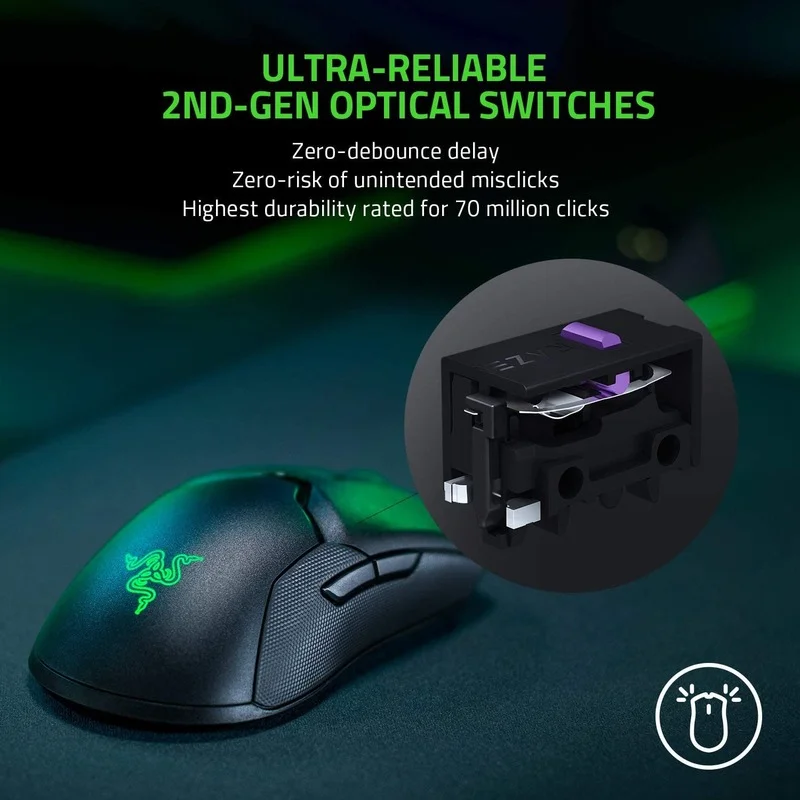 Беспроводная игровая мышь Razer Viper Ultimate гиперскоростная легкая RGB зарядная