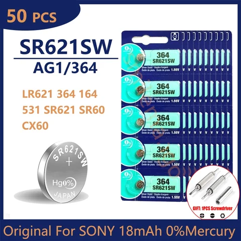 Аккумулятор для SONY 364 SR621SW SR60 1,55 в