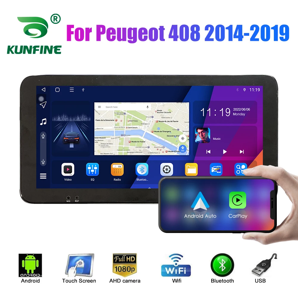 

10.33 Inch Car Radio For Peugeot 408 2014-2019 2Din Android Octa Core Car Stereo DVD GPS Navigation Player QLED Screen Carplay