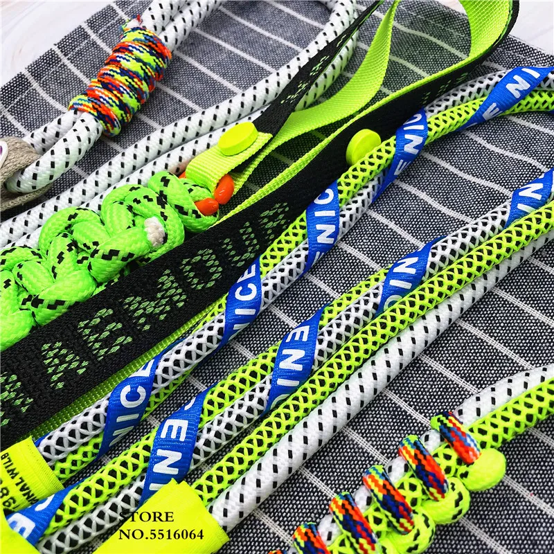 Новый флуоресцентный цветной нейлоновый Плетеный ремешок для телефона ключей