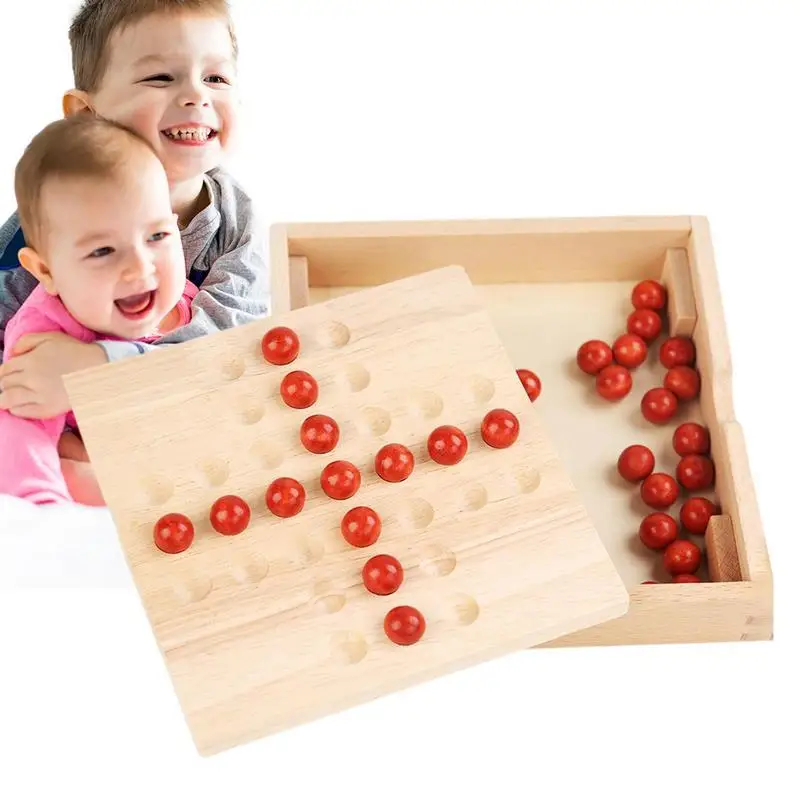 

Деревянный солитер, настольная игра, когнитивные алмазные шахматы, Классические игрушки с коробкой для хранения, Забавный игровой набор, по...