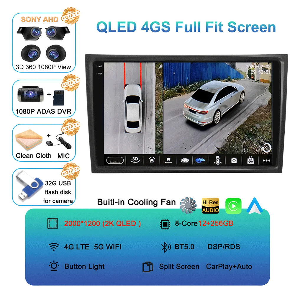 

Android 15 для Volvo XC90 2004-2014 Автомобильный радиоприемник Мультимедийный видеоплеер Навигация Стерео GPS Восьмиядерный 2 Din 360 Камера WiFi 5G