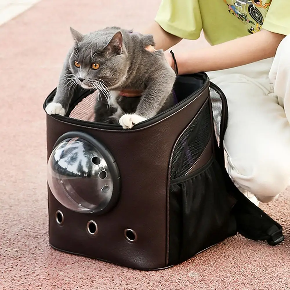 Переноска для домашних питомцев, рюкзак в виде космической капсулы для кошек и маленьких собак, портативная уличная дорожная сумка для соба...