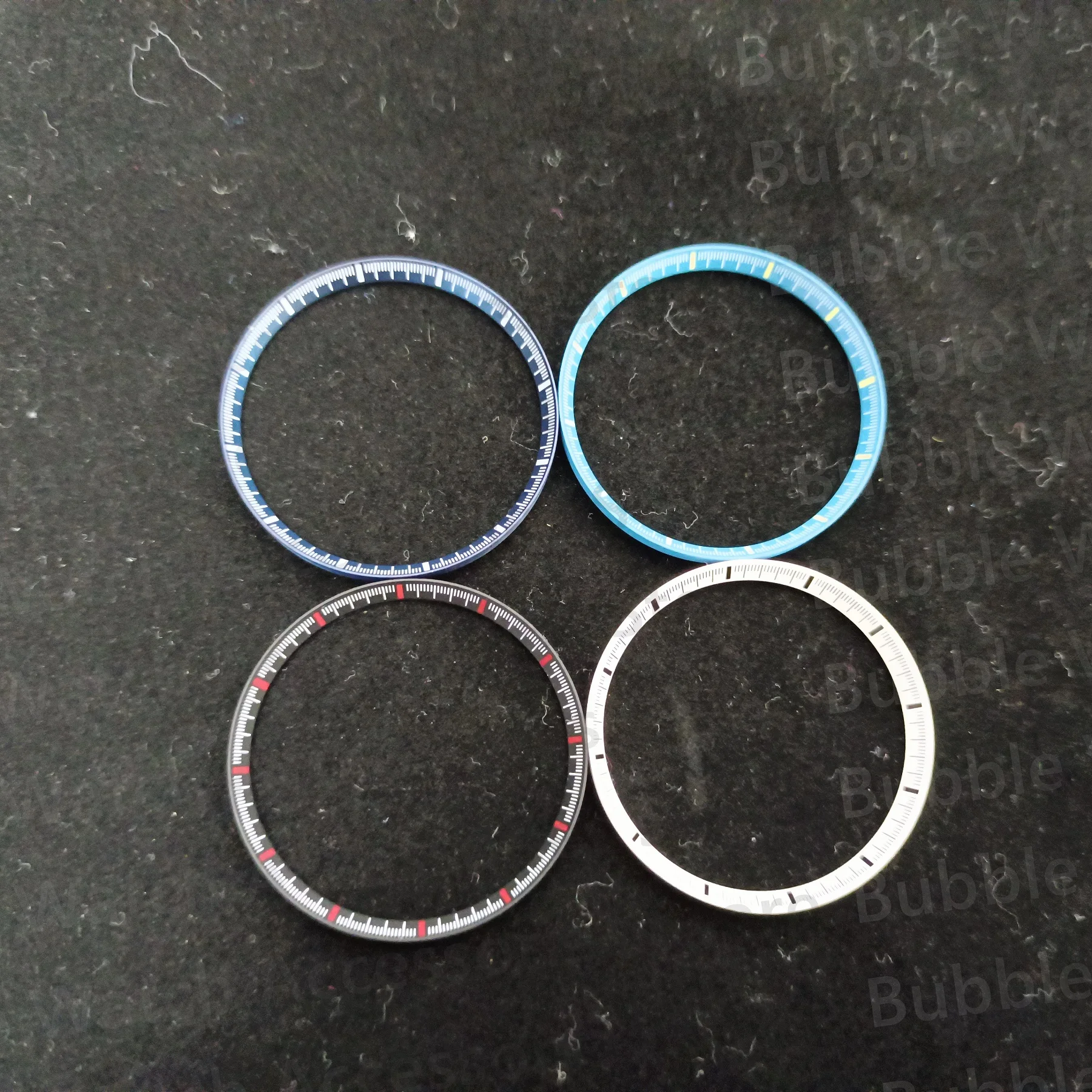 On Sale Mod 30.5mm Black Blue GMT Chapter Ring Metal Watch Ring Fit For SKX007 SKX009 SRPD NH35 NH36 Movement Men's Diving Watch