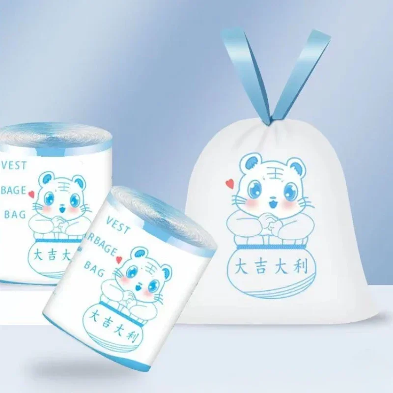 45x50 см мешок для мусора на шнурке бытовой тонкий большой вместительный