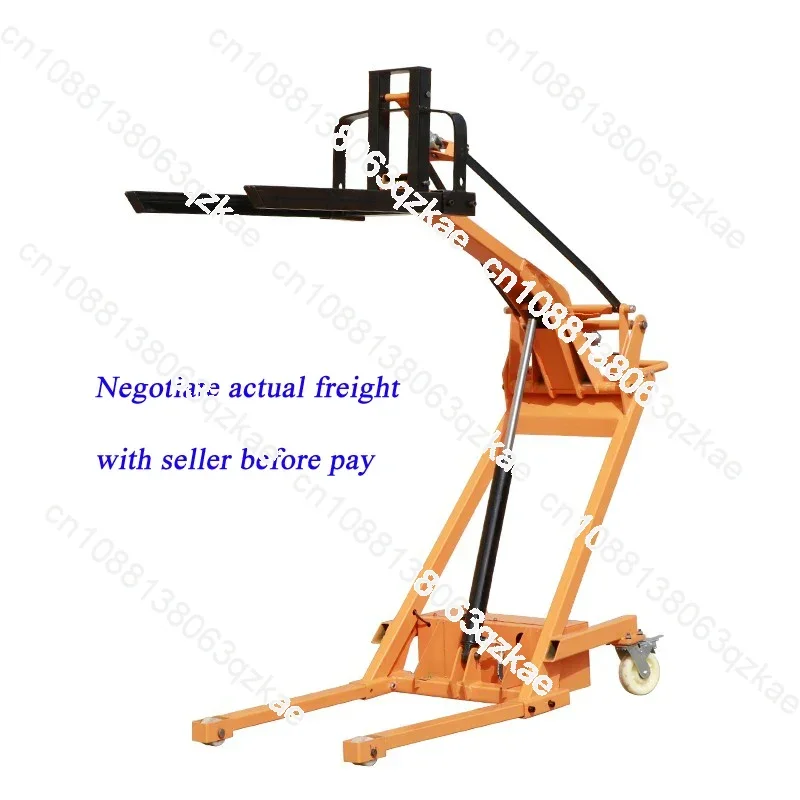 Мини-портативный электрический шарнирный вилочный подъемник с аккумулятором 24 В