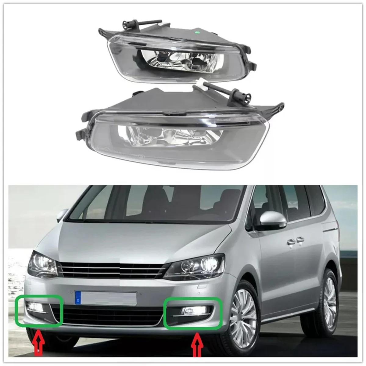 Передняя противотуманная фара автомобиля для VW Sharan 2010-2018 7N 0941699 Левая сторона