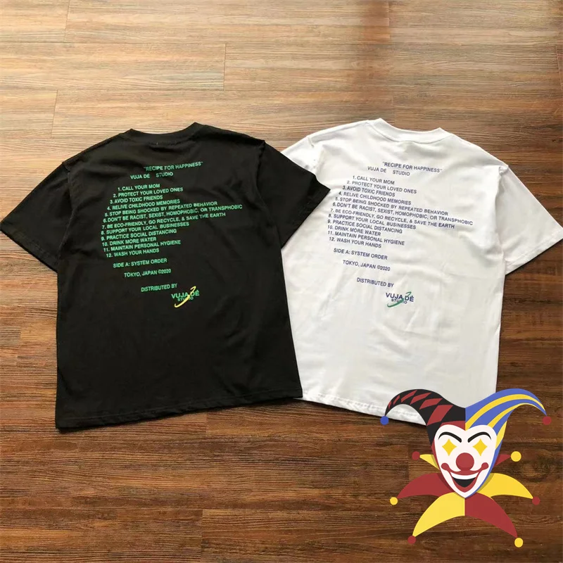 

VUJADE KENIJIMA T-Shirts Men Women VUJA DE Letter Print Top Tees T Shirt