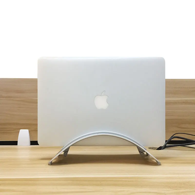 

Вертикальная подставка для ноутбука, алюминиевая силиконовая Нескользящая подставка для Macbook Air Pro, Ipad, Настольная вертикальная подставка