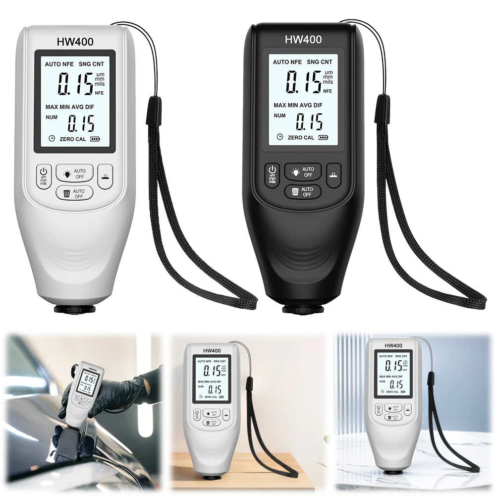 0-2000UM цифровой толщиномер покрытия высокоточный тестер толщины автомобильной