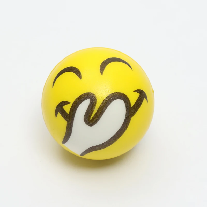 Kawaii Fidget Toys Children Toys Stress PU Sponge Foaming Ball 10/7.6/6.3cm Smile Face Yellow Expression Gift for Kids enlarge