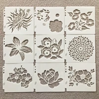 plants flower lace ruler spray masking hollow hand account hand copy template filling sponge finger sleeve template scrapbooking