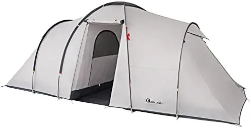 

Person Tent Family Camping Tent Waterproof Windproof with Divided Curtain for Separated 2 Rooms and Double Layer Portable with C