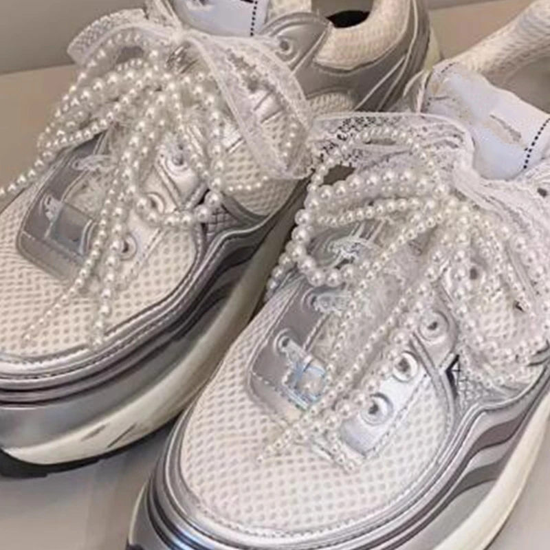 Жемчужный бант пряжка для обуви украшение милые кружевные банты очаровательный