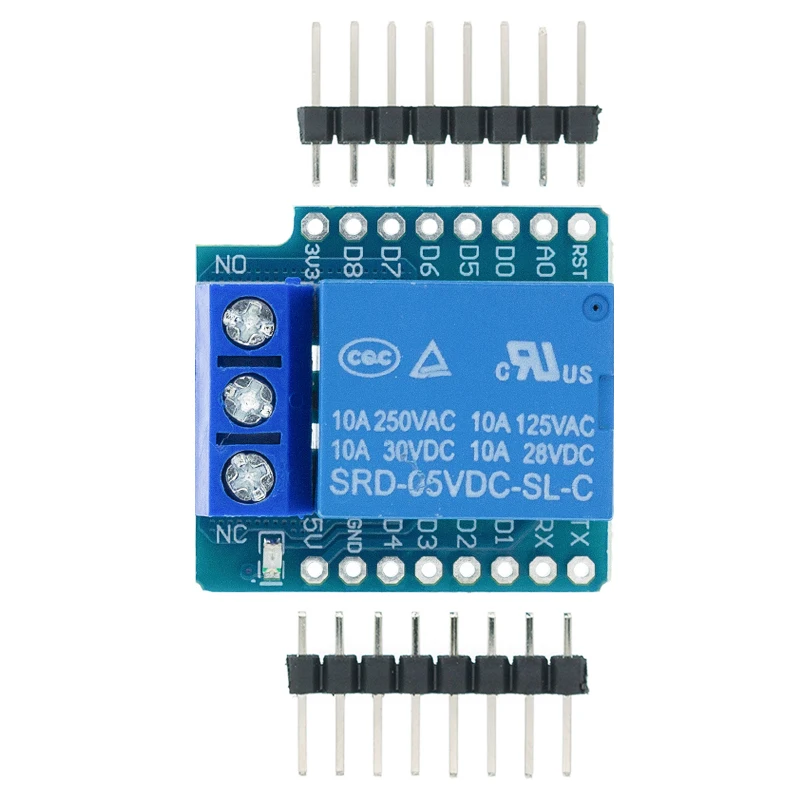 

One Channel Wemos D1 Mini Relay Shield Wemos D1 Mini Relay Module for ESP8266 Development Board 1 channel