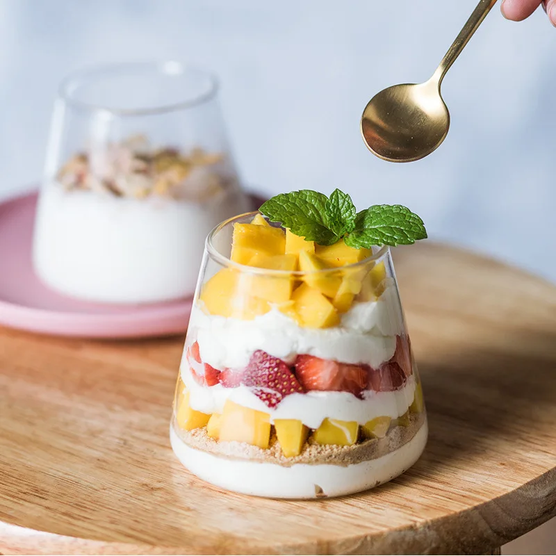 

Creative Dessert Water Cup Japanese Style Glass Whisky Juice Cup Household Ice Cream Cold Drink Cup