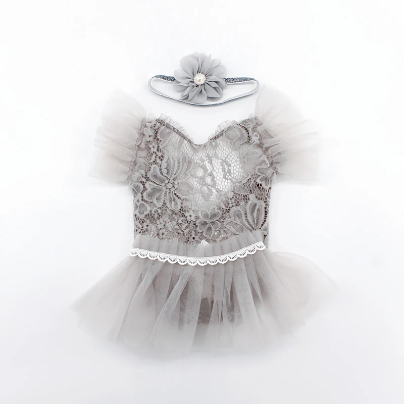 ❤️CYMMHCM Newborn Photography Clothing Headband+Romper+Skirt 3Pcs/set Baby Girl Photo Props Accessories Infant Shoot Clothes