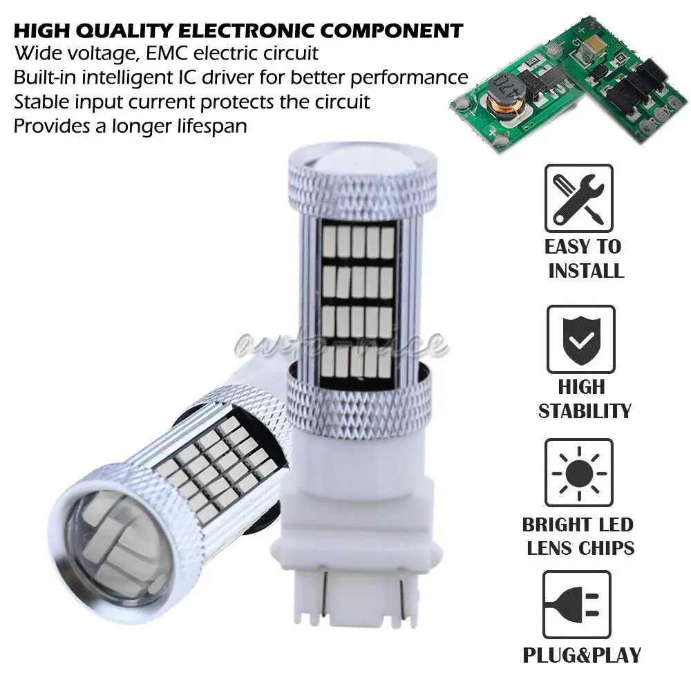 2 92Smd ультра зеленый 3156 4157 3157 4114 дневные ходовые огни Светодиодная лампа проектора