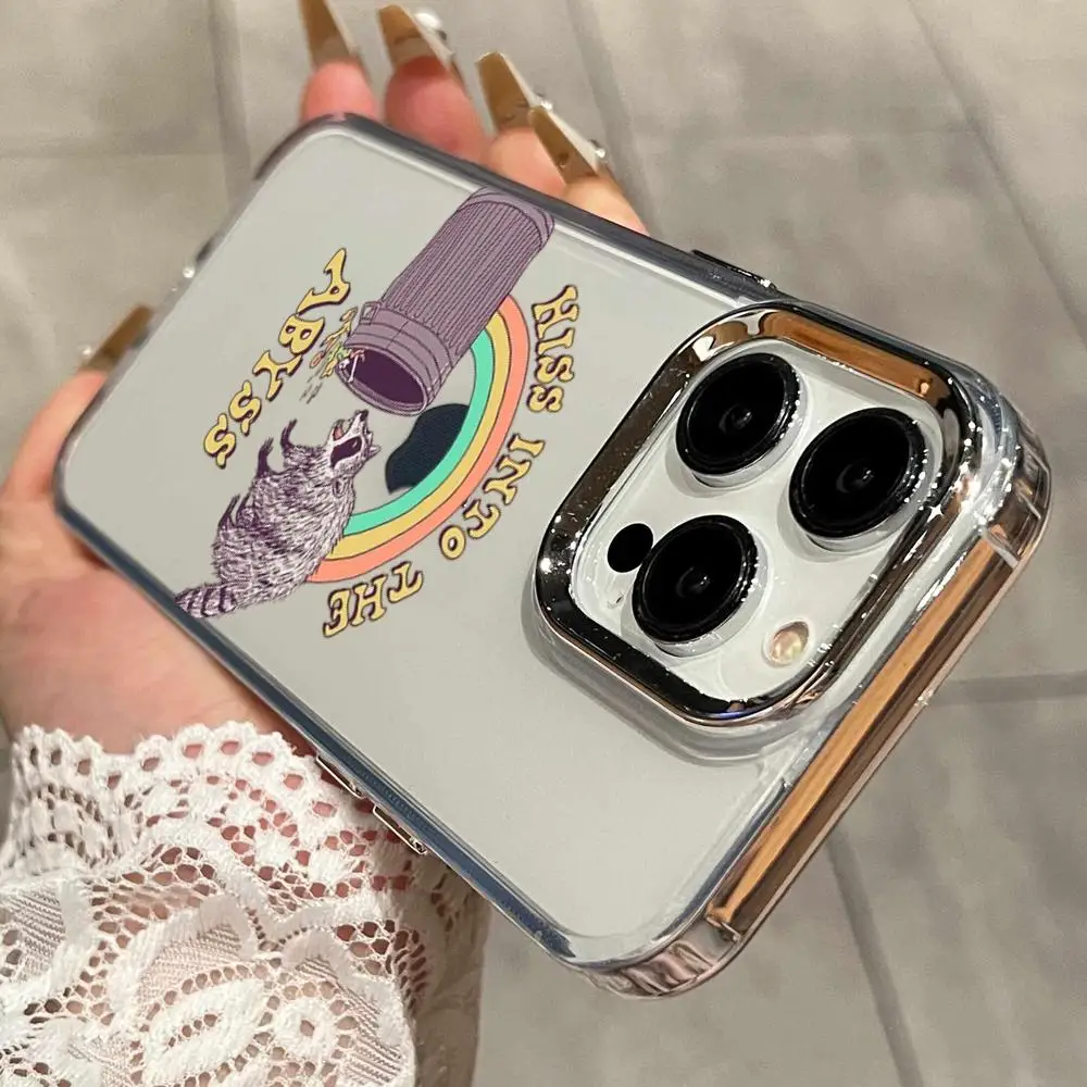 Фото Матовый противоударный мягкий чехол для iPhone 17, 16, 15, 14, 13, 12, 11, Mini, Pro, MAX с забавным милым енотом, серый №3