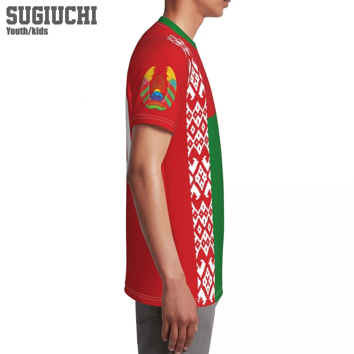 Пользовательское имя номер флаг Беларусь эмблема 3D футболки для детей