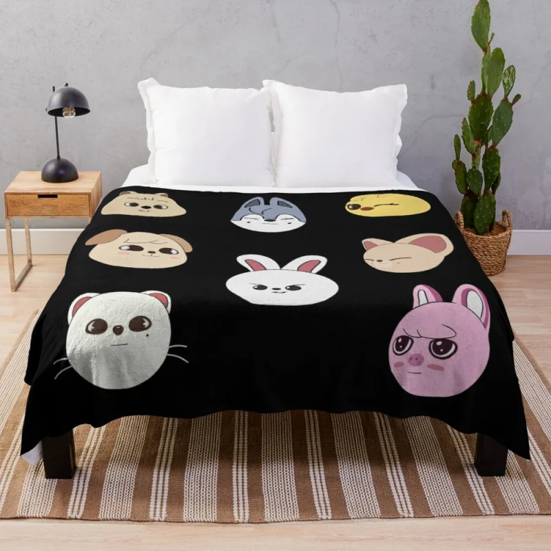 

Набор наклеек для детей Stray Kids-SKZoo фирмы ot8, диванное одеяло с кисточками