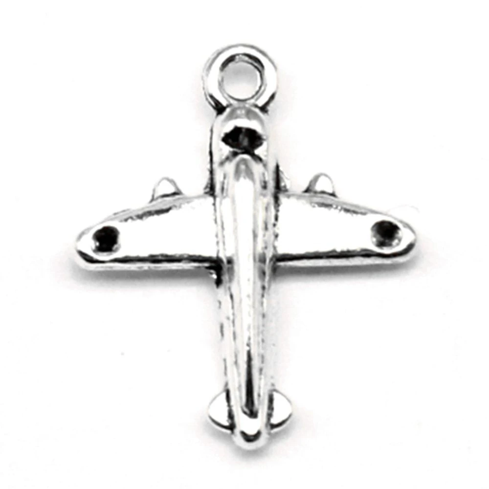 

100pcs Wholesale Jewelry Lots Airplane Charms Pendant Supplies For Jewelry Materials 17x20mm