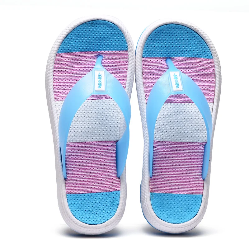 

Rainbow Women's Slippers Casual Beach Chunky Flip Flops Summer Fashion Thick Sole Woman Massage Slippers Non-slip chinelo nuvem
