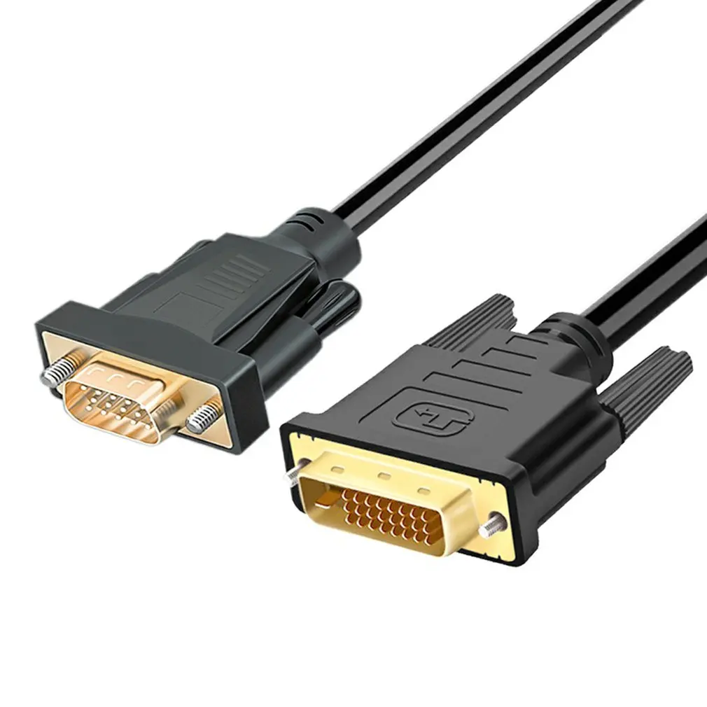 

Кабель-адаптер DVI 24 в VGA, Цифровой видеокабель с разъемами DVI и VGA, для мониторов ПК и проекторов HDTV
