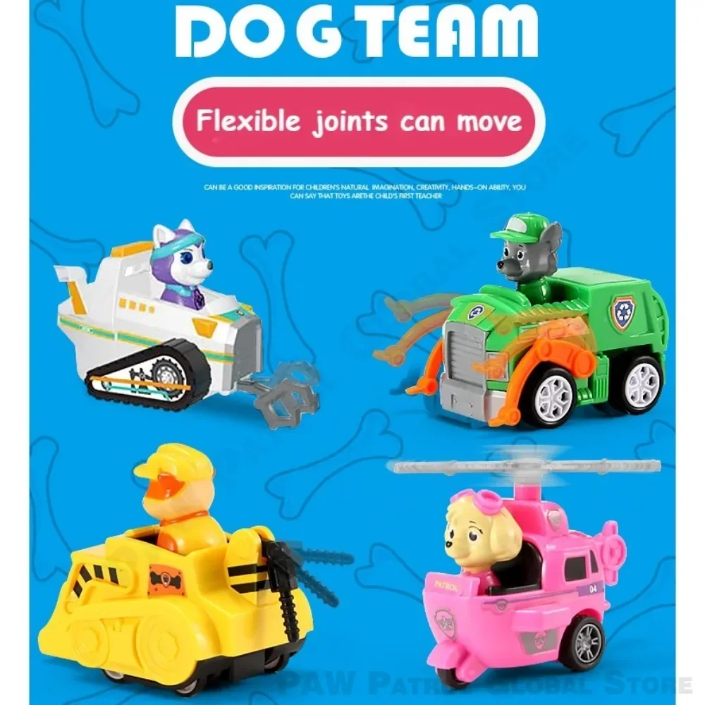 9 шт. игрушечный автомобиль Paw Patrol с откатом Райдер Чейз Скай Маршалл Rubble Rocky Zuma