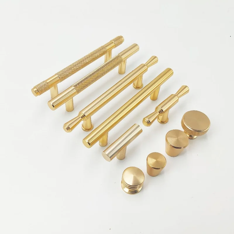 Современные длинные накатанные кухонные дверные ручки для шкафа из алюминиевого