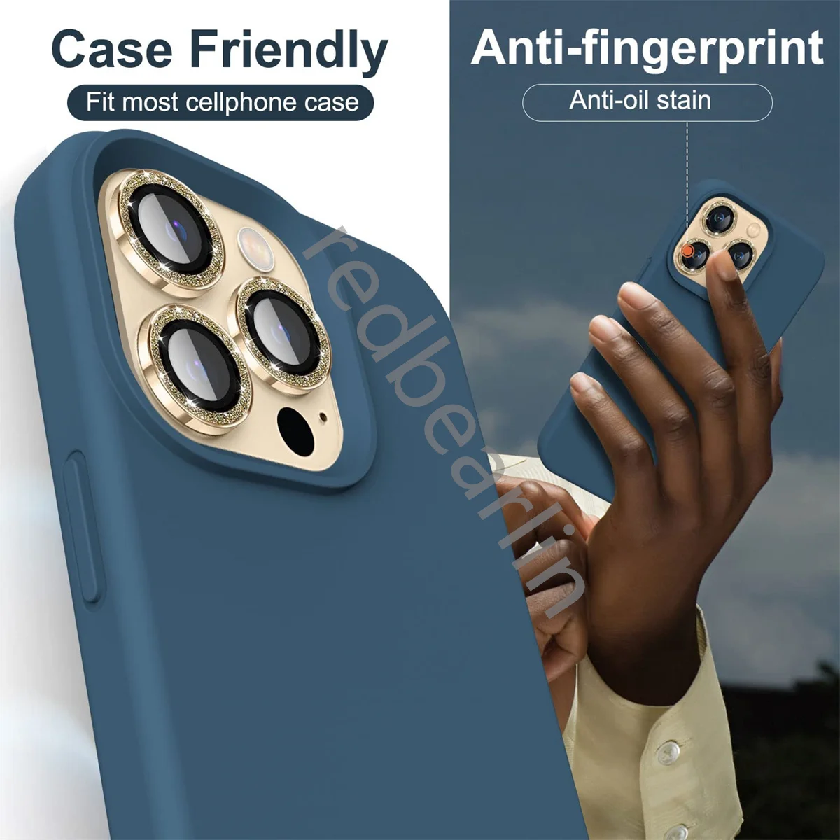 20pcs Bling Diamond Camera Lens Protector For iphone 11 12 13 mini 14Pro 14Pro max Lens Cover Protective Decorations Sticker