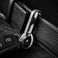 real tc4 alloy titanium durable mens keychain wearable belt hanging waist car key chain key ring the best gifts for men