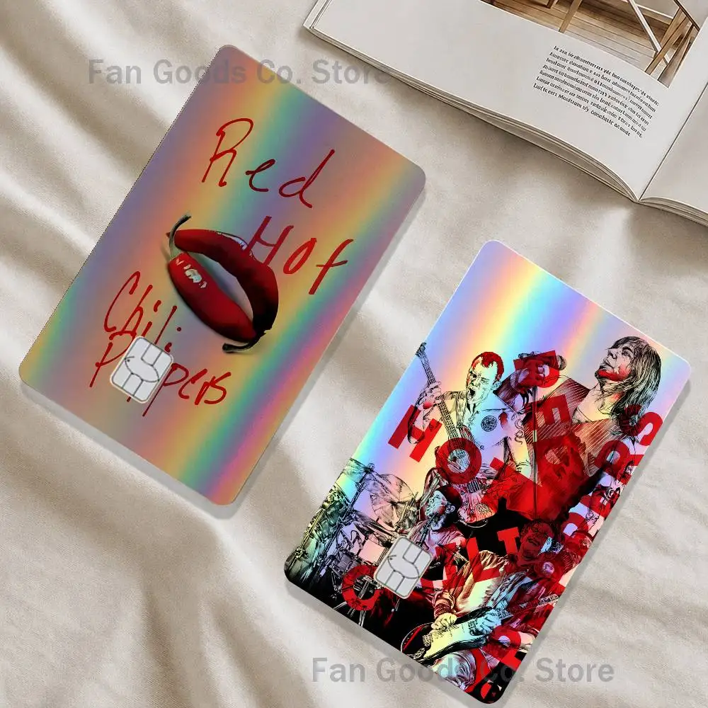 Фото Наклейки R-Red Hot C-Chili Laser Shimmer для украшения банковских карт, декоративные наклейки для пар, учебные принадлежности, наклейки для документов, подарок на день рождения №2