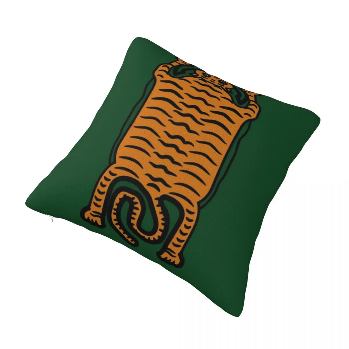 

Tibetan Tiger Rug (2) Square Pillowcase Polyester Pillow Cover Velvet Cushion Zip Decorative Comfort Throw Pillow For Home Sofa