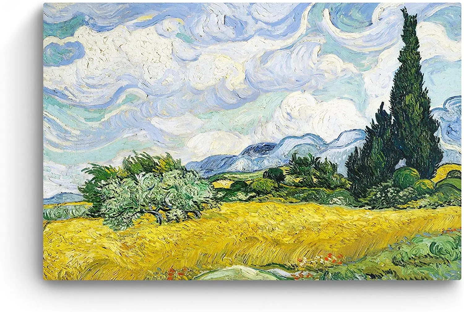 Животное холст настенное искусство абстрактное зерно поле Ван Гога репродукция