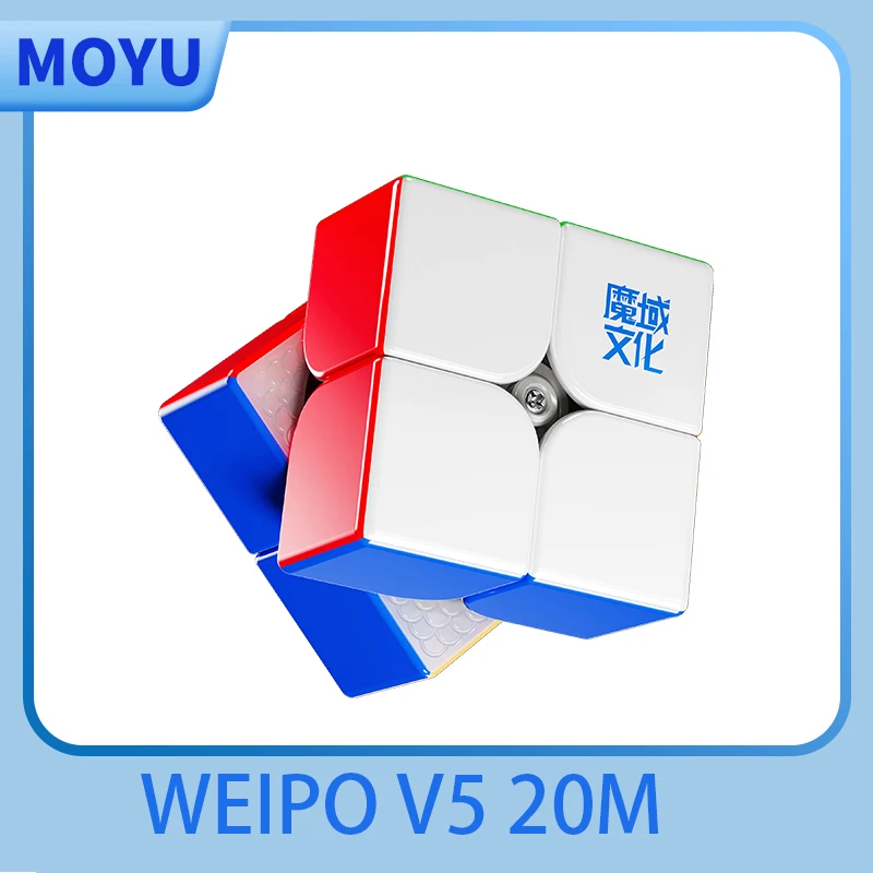 Фото [JudyCube] Moyu Weipo V5 20 M Шаровой сердечник 2x2 Магнитный магический скоростной куб без наклеек Профессиональные игрушки-непоседы Cubo Magico Puzzle №1