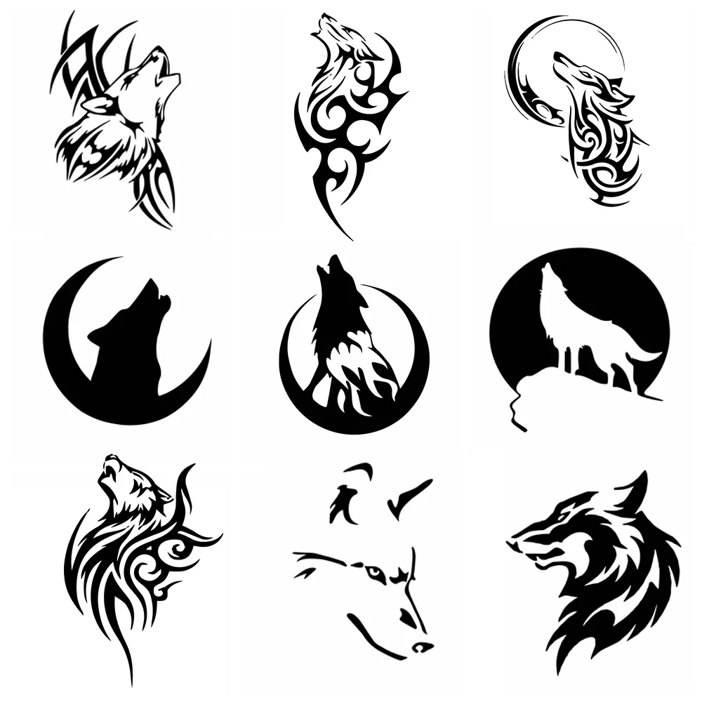 

OFK Car Stickers Personality Large Size Wolf Car PVC Decals Car Bumper Car Window Body Decoration Decal.