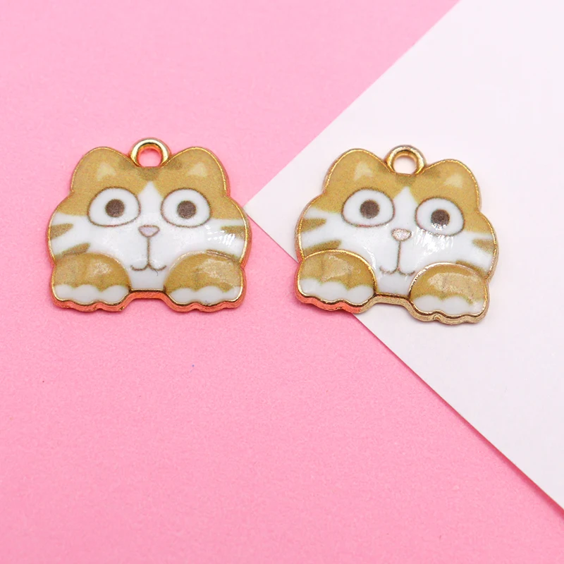 Металлические подвески в виде маленькой кошки для изготовления ювелирных