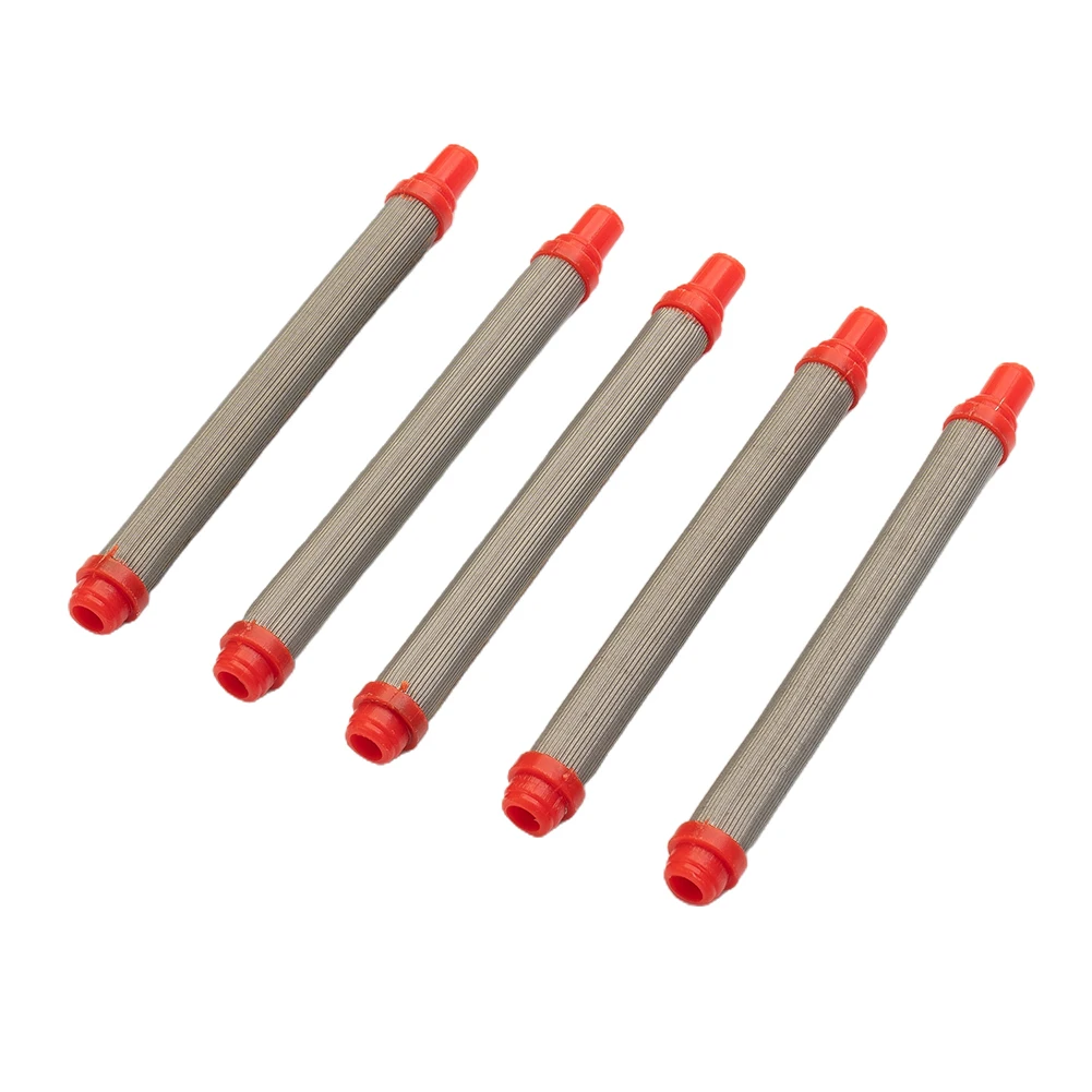 

200mesh Airless Spray Filter 304 Stainless Steel Paint Sprayer Filter 5PCS Airless Spray Tool Filter Insert RED High Quality