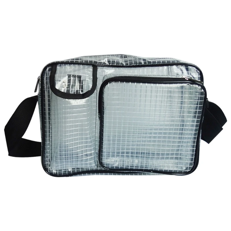

Anti-Static Clear PVC Bag Cleanroom Engineer Tool Bag Crossbody Messenger for Put Computer Tools Working in Cleanroom