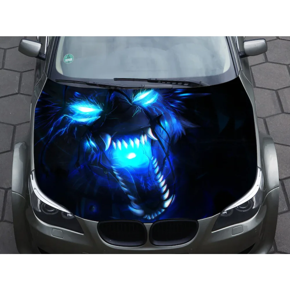 

Car Hood Wrap Decal, Wolf, Angry, Vinyl Sticker, Graphic Decal, Truck Decal, Truck Graphic, Bonnet Decal, F150, Dragon